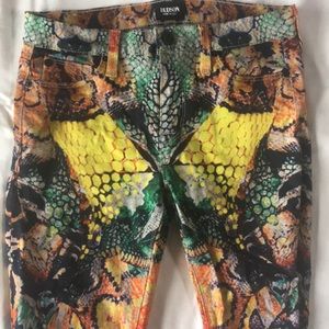 Hudson Denim Snakeskin Skinny Jeans